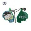 Chaveiros personalizados exportados para o Japão, chaveiros de borracha macia em PVC tridimensional com logo de desenho animado e anime