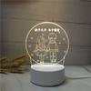 Lámpara de mesa pequeña creativa de fábrica 3D luz nocturna regalo para el Día de la Mujer Festival de la Diosa actividades de regalos pequeños
