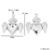 19 Acero Inoxidable Chapado en Oro de 18K Moda de Alta Costura Colgante Corazón Sol para Pulsera Collar DIY Accesorios de Joyería de Acero de Titanio