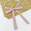 Pajarita de Color Sólido con Puntiagudos y Acentos de Plumas, Accesorios Jk, Pajarita Estilo Japonés para Estudiante Mujer, Pajarita Grande con Cordón, Estilo Uniforme Escolar