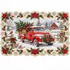 2027 Nuevo Mantel Individual de Encaje Navideño Mantel Hueco Decoración de Mesa Festiva Accesorios para el Hogar
