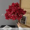 Atacado flor artificial vermelha de casamento decoração de salão de casamento layout de quarto de casamento flor de mesa de cabeceira flor de teto de hotel