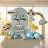 Escena de Decoración para la Primera Fiesta de Cumpleaños de Bebé con Temática de Serpiente, Decoraciones para Mejorar el Ambiente para Niños y Niñas, Fondo para Ceremonia de Cumpleaños Tablero Kt
