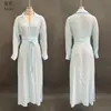 Elegante vestido casual vintage de comercio exterior transfronterizo europeo y americano, estilo resort francés, color liso, fruncido para ceñir la cintura y estilizar