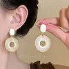 Pendientes de Aro Trenzados Estilo Francés Retro Textura de Principios de Otoño para Mujer Pendientes Estilo Bohemio para Vacaciones Pendientes Súper Bonitos