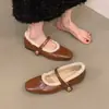 Sapatos de pelúcia de algodão com sola reta para outono e inverno, sapatos femininos, novo modelo 2026, sapatos pretos Mary Jane com bico quadrado para noite