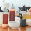 Botella exprimible para cocina transfronteriza para salsas, aderezo para ensaladas, kétchup, botella exprimible con escala, botella de aceite, salsa de soja, vinagre, botella exprimible para ensaladas