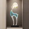 Lámpara de Pie Creativa, Lujo Ligero de Gama Alta para Sala de Estar, Luz de Noche de Ciervo, Lámpara de Noche Retro para Dormitorio