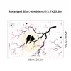 Hermosas flores luna llena ramas silueta de pájaro pegatinas de pared autoadhesivas decoración de habitación sala de estar dormitorio pegatinas BR0924H