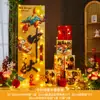Decoração de cena para o Festival do Meio Outono Ornatos em placa KT para parede de fundo de evento escolar, de shopping, de loja, lanternas, pilares, adereços