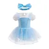 Ropa de Verano para Bebé Vestido de Princesa Elsa Mameluco para Bebé Niña Vestido de Princesa Luna Llena Cien Días