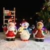 Decoraciones Navideñas Luminosas de Resina con Música Papá Noel Regalos Decoraciones para Ventana de Hotel Bar Supermercado Mesa