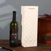Nuevo Bolso de Mano para Vino Tinto Bolsa de Regalo Clásica para una Sola Botella Bolsa de Empaque para Vino de Papel Kraft Al por Mayor en Stock