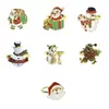 Novos porta-guardanapos de Natal transfronteiriços, presilhas de guardanapo com pingente de Papai Noel, porta-guardanapos atacado do fabricante