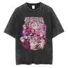 Camiseta de Anime Jujutsu Kaisen Lavado Vintage Camiseta Gojo Sat