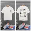 Transfronterizo. Diseño de Marca de Moda 26Ss Estampado de Letras de Herradura. Camisas Casuales de Manga Corta de Moda para Hombres, Mujeres y Parejas