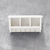 [Personalizado] 1:Casa de muñecas de 12 pulgadas, modelo de minimuebles, estante de madera blanco con gancho