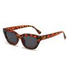 Gafas de sol de tres clavos de arroz Gafas de sol de comercio exterior europeas y americanas Gafas de sol de moda para hombre y mujer Montura ojo de gato Color jalea rojo neto Gafas de sol