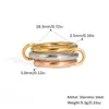 [Acero y Titanio de Cuerpo Completo] Anillos Europeos y Americanos Apilados Lisos, Anillos Elegantes Entrelazados, Joyería de Acero Inoxidable que No se Desvanece