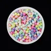 Cor Macaron Contas Redondas com Furo/Sem Furo Contas Acrílicas Corrente para Celular DIY Colar Joias com Contas Acessórios