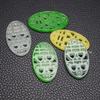 20*34mm Jade Xiuyu Dongling Verde Seco Dinastías Ming y Qing Colgante Doble Felicidad Hueco Accesorios de Solapa de Presión para Pendientes de Novia DIY