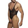 Bodys Eróticos para Hombre de Una Pieza con Forma Ergonómica Encaje Gay Tanga Sexy Translúcida con Abertura Alta Ropa Interior