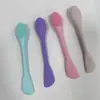 Pincel de Silicone para Máscara Facial de Duas Cabeças, Espátula Misturadora de Máscara de Argila, Raspador para Aplicação Facial, Bastão de Silicone para Remoção de Maquiagem e Limpeza Facial