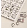 Pedrería para Uñas, Decoraciones para Uñas, Pedrería Grande Súper Brillante, Pedrería para Uñas Transparente con Base Puntiaguda, Lote Completo de Pedrería Blanca K9 Súper Brillante, Corazón Irregular Mariposa