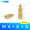 Espaçador Sextavado de Cobre Passagem Única M4~M8 Macho-Fêmea Espaçador de Latão Coluna Espaçadora para Placa Pcb Suporte de Conexão Espaçador de Cobre com Rosca Interna e Externa