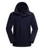 Chaqueta Tres en Uno de Bloques de Color para Otoño e Invierno con Forro de Polar para Hombre, Resistente al Viento, Impermeable, Abrigo Cálido para Exteriores con Personalización de Bordado