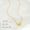 Collar digital simple de plata S925 bajo árbol baniano femenino europeo y americano ins comercio exterior nuevo 333 estilo frío cadena de clavícula combinable