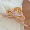 Grampo de Cabelo Shark Clip Estilo Coreano Doce com Lantejoulas Pérola Sirene Laço Azul Sinfonia Rosa