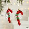 Nuevas decoraciones navideñas de plástico, pequeños colgantes, adornos de Papá Noel, suministros de diseño de ambiente en stock al por mayor