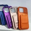 Adecuado para funda de teléfono móvil Apple Iphone17Promax, Anticaída, Soporte para Tarjetas con Espejo Plegable, PC Transfronterizo