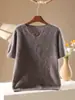 Top de punto suave con textura, cuello en V pequeño, manga corta, para mujer, corte ajustado, color liso simple, top interior