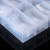 Uñas de cristal para decoración de uñas D10 No.. 120 piezas de molde de uñas de cristal a cuadros ovalados con mango sin soporte de papel extensión rápida