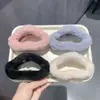 Pinza para el Cabello de Felpa Nube para Mujer, Pasador para la Parte Trasera de la Cabeza, Pinza de Tiburón Grande Color Café Otoño e Invierno, Elegante Pinza de Felpa para el Cabello