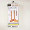 Cable de datos trenzado de un a tres colores en caja con pantalla digital, cable de carga en codo para embalaje, caja blíster, cordón para teléfono móvil, caja de alambre perforado