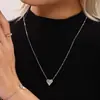 Set de Joyería de Acero Inoxidable Chapado en Oro Real de 18K, Collar y Pulsera con Corazón de Doble Capa, Corazón de Melocotón, Estilo Ins, Completamente Incrustado con Circonita Diamante