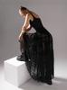 Moda Falda Larga Negra de Encaje Nicho Transfronteriza Nuevo Estilo Europeo y Americano Retro Harajuku Transparente Larga para Mujer