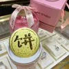 Ornamento Grande em Forma de Moeda de Ouro Puro 999 com Design de Coração "Mãe, Eu Te Amo" 520, Presente de Dia dos Namorados, Ornamento de Ouro, Presente de Dia das Mães