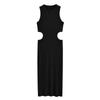 Vestido regata sexy com recortes na cintura para mulheres 2023 outono vestido justo tipo tubinho sexy com cadarço na cintura
