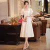 Vestido de Noche para Mujer 2026 Verano Nuevo Estilo, Adecuado para Uso Diario, Vestido de Fiesta para Socialités, Longitud Media para Registro de Matrimonio y Compromiso
