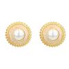 Nuevos pendientes de perlas retro francesas para mujer, collar elegante de alta calidad, fuente de fábrica