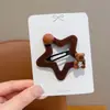Presilha de Cabelo Infantil Estrela de Cinco Pontas Aveludada, Piranha Lateral de Ursinho Fofo, Novo Acessório de Cabelo para Meninas, Presilha de Cabelo Versátil