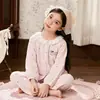 Pijama para Niña 2026 Nuevo Primavera y Otoño Delgado Algodón Nube Manga Larga Dulce Estilo Princesa Conjunto de Ropa de Casa para Niños