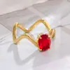 Anillos de Piedras Preciosas con Forma de Ola Más Vendidos en Europa y América, Versátiles Estilos Multicolor, Suministro Transfronterizo por Transmisión en Vivo, En Stock, Dropshipping de Una Pieza