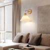 Luminária de parede LED estilo nórdico simples e moderno, para estudo, quarto, cabeceira, guarda-chuva plissado, luz de parede, varanda, luz de entrada
