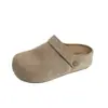 Medias zapatillas cerradas de suela gruesa para mujer, de dos usos, tipo slip-on perezoso, para usar al aire libre, nuevas sandalias populares de punta cerrada para el verano 2026