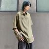 Camisa de manga curta dos homens de verão fino Hong Kong camisa estilo moda marca ruoshuai jaqueta casual juventude na moda top casual